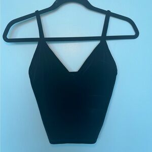 Black velvet tank top small brandy Melville